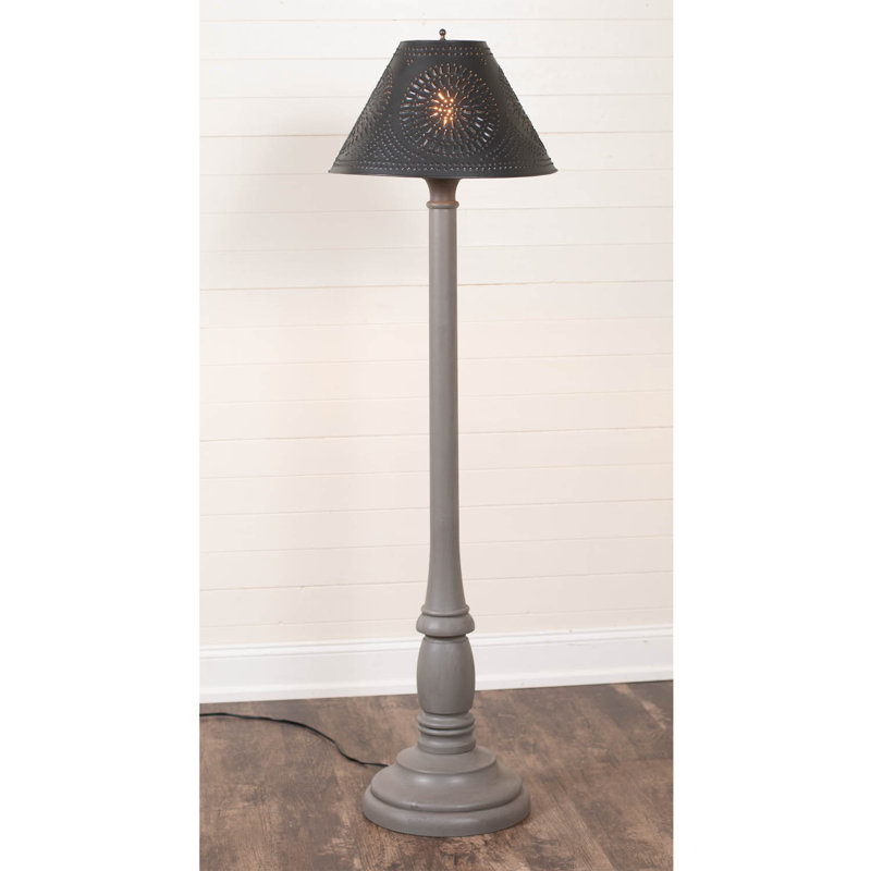 Lampe sur pied traditionnelle 59 po Randalle, gris