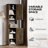 Tall Bathroom Storage Cabinet With 2 Barn Doors And 1 Drawer-964847070