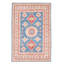 Tapis unique en laine noué à la main 5 pi 4 po x 8 pi nouvel âge en bleu / crème / gris foncé Crowland