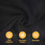 Ensemble de 6 nappes rondes noires 120 po