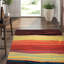 Tides Wool Abstract Area Rug in Black/Red/Beige-40705544