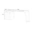 Bureau blanc + gris foncé fritté rectangulaire + bois manufacturé + bureau en acier inoxydable avec 3 tiroirs-109242721