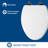 Bennett Toilet Seat with Metal Hinges, Slow Close Wood Seat, Easy Install, Elongated, White-102039948