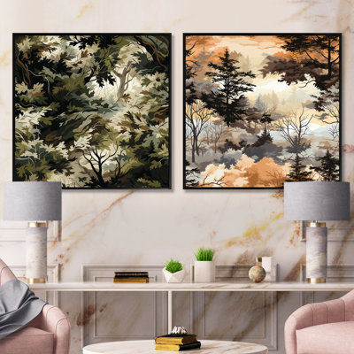 Callison - ensemble de 2 collages carrés en forêt