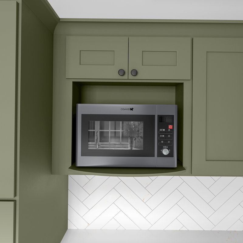 Armoire murale à micro-ondes, 27" W x 36" H x 17" D, Vert sauge