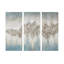 Art sur toile bleu et gris, 3 avec embellissement lourd, l 15 po x H 35 po, décoration murale suspendue à l'intérieur, abstrait 3 paillettes, roche naturelle, 15 po x 35 po, présentoir