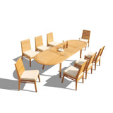 Outdoor 11 - Piece Teak Dining Set