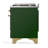 Majestic III Series 36 Inch Dual Fuel Range with 6 Sealed Burners, Griddle, in Emerald Green (Liquid Propane, Copper Trim)-124828839-124828847-124828853