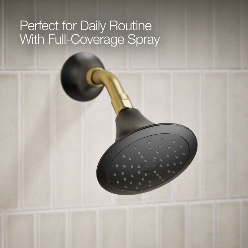 Tone Rite-Temp Pressure-Balancing Bath and Shower Faucet Trim Set 2.5 GPM, Matte Black/Moderne Brass