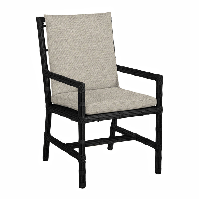 Fauteuil Newport tissé - Onyx, Pas de soudure, Sunbrella® ‑ lin colombe, Onyx