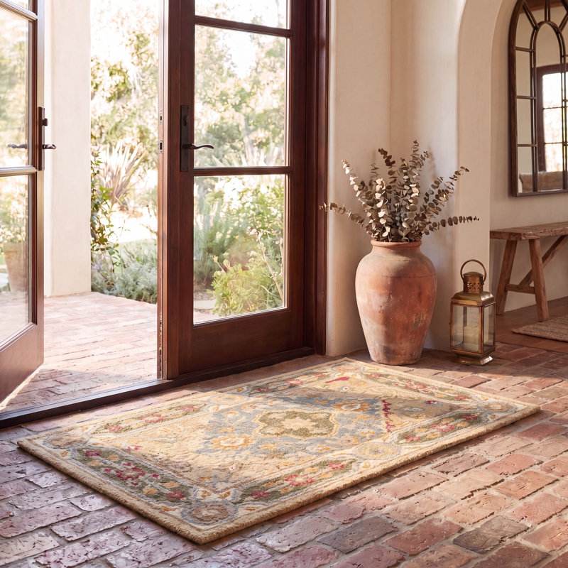 Tapis multicolore en laine touffeté à la main Cranmore, Rectangle 2 pi x 3 pi