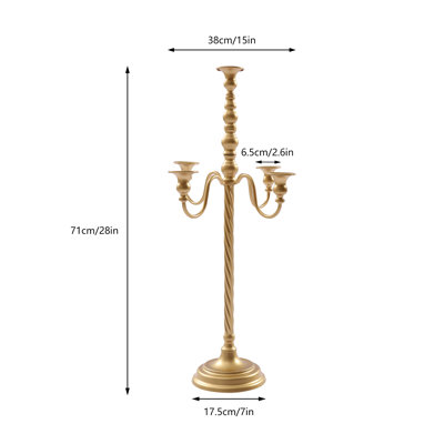 Topaz 28'' H Metal Tabletop Candlestick