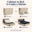 Lit escamotable Daisy de Night & Day Furniture avec matelas en mousse mémoire de 15 cm, format Queen, couleur crème.