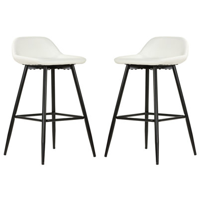 Iraiz Upholstered Counter Stool with Metal Frame