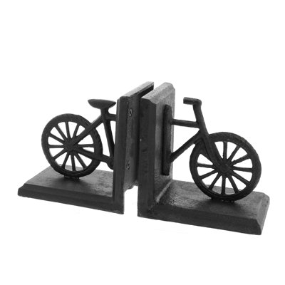 Cast Iron Bicycle Bookends Pair