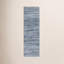 Denyer géométrique tissé à plat à la main et recyclé P.E.T. Tapis bleu / gris-1741993616
