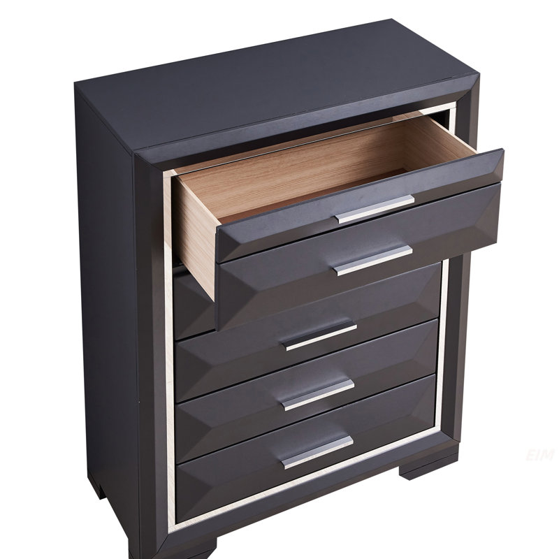 Coffre de rangement G01600-CH, noir