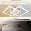 Perspections Led Ceiling Light 2 Flames Dimmable & Rgb Colour Change White Geometric 35W