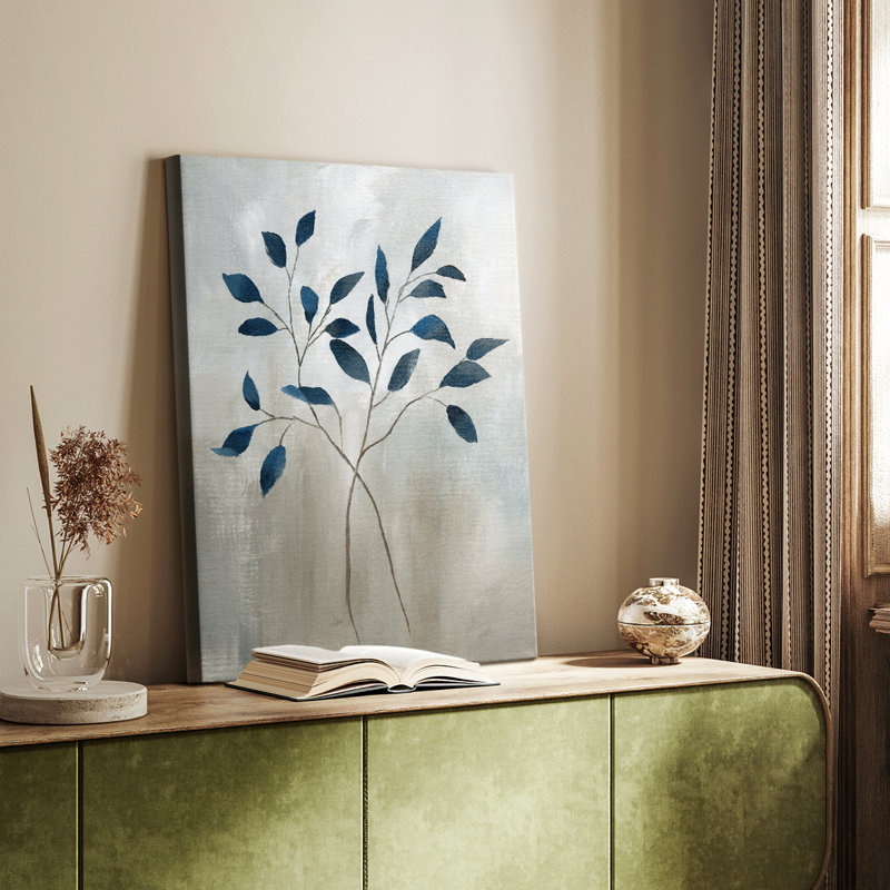 Indigo Foliage I - galerie sur mesure, H 60 po x l 40 po