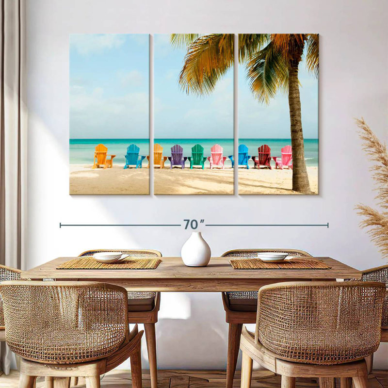 Gillard Adirondack Chairs At The Beach, 24" H x 38" W