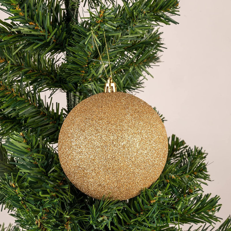 Polyvinyl Chloride (PVC) Bauble, 6cm H x 6cm W x 6cm D, Gold