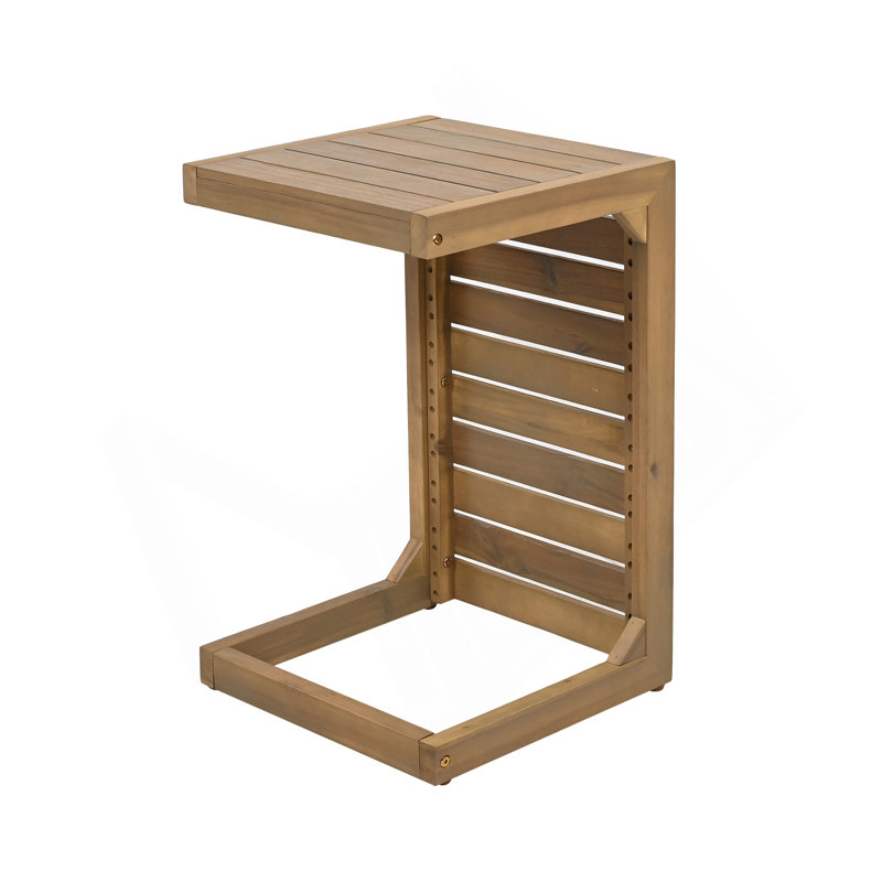 C-Shape End Table  Brown