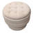 Modern Fabric Round Storage Ottoman-886572935
