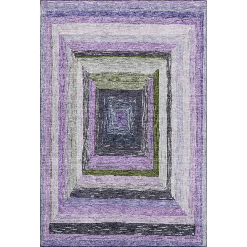 Premium Machine Washable Millbrook AMF1957 Geometric Rug, Rectangle 8' x 10'