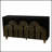 Modern Fluted Sideboard Buffet with Storage, Curve Element with Strict Lines, 4 Doors Storage Cabinet with Adjustable Shelves for Kitchen, Dining Room, Living Room-1531359252-1531359254