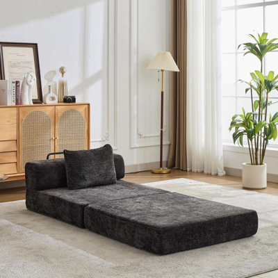 Floor Sofa Bed (Black)