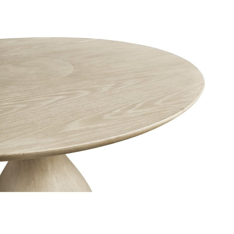 Water Round Solid Oak Dining Table