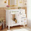 36-Inch Bathroom Vanity With Resin Sink, Modern Bathroom Cabinet, Featuring Two Soft Close Doors And Four Drawers-429741616