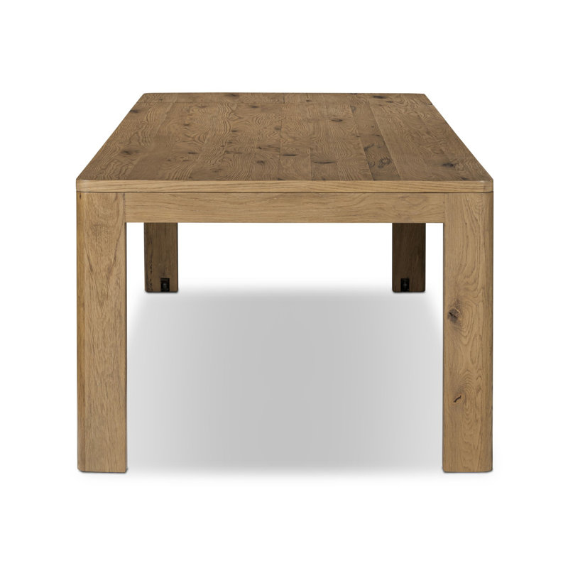 Weymouth 96'' Extendable Dining Table, Resawn Worn/Brushed Brass