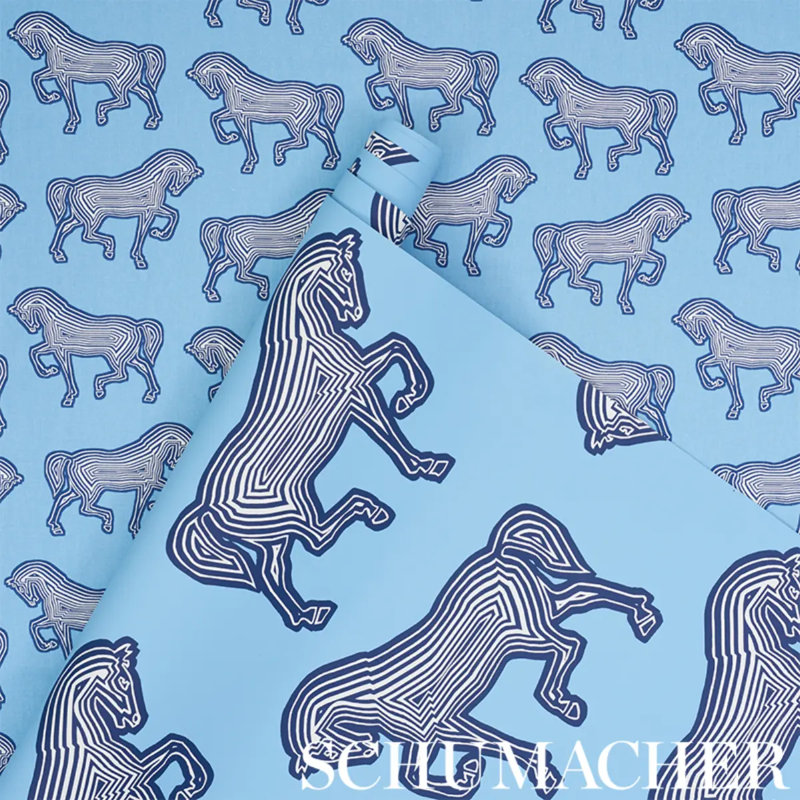 Faubourg Wallpaper, Blue