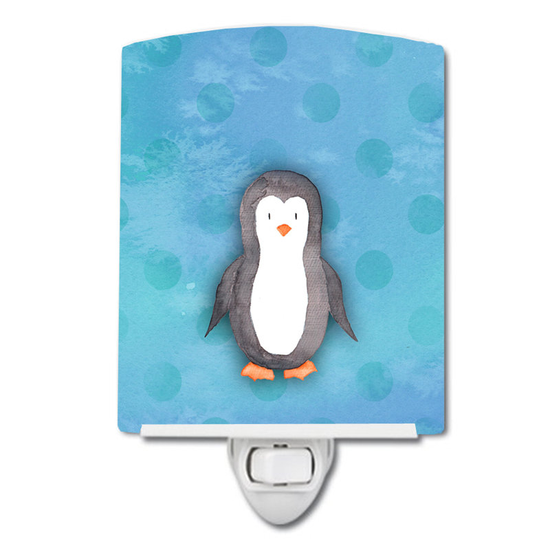 Polka Dots Penguin Ceramic Night Light