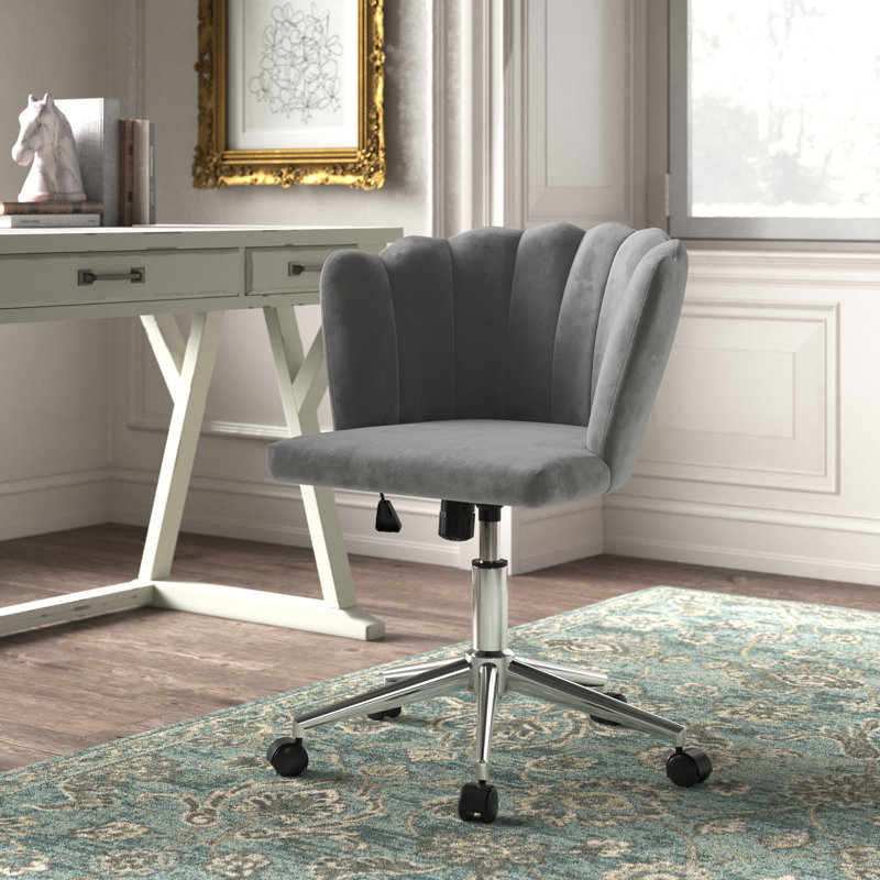 Chaise de travail Kalani, Argent argent, Gris