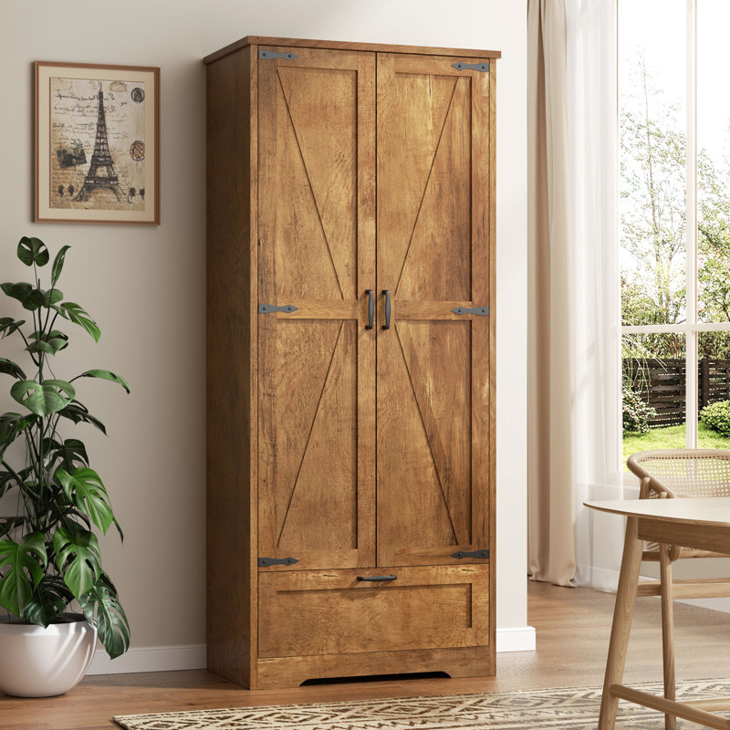 Denizard 65" Kitchen Pantry , Brown