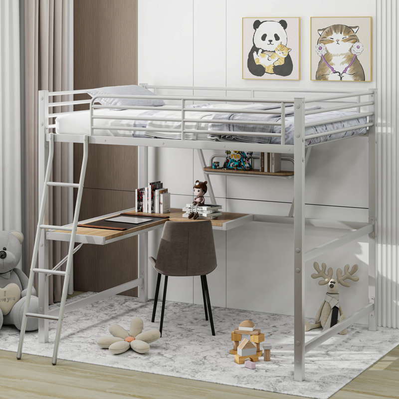 Lit mezzanine double Ainsworth, Double, Argent