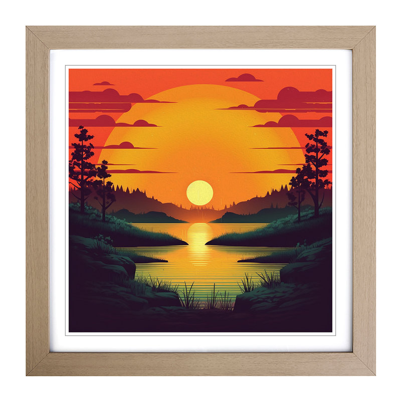 Sunrise No.3 - Framed Print, Oak