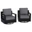 Ensemble de 2 fauteuils pivotants en aluminium Oneita-1908372592