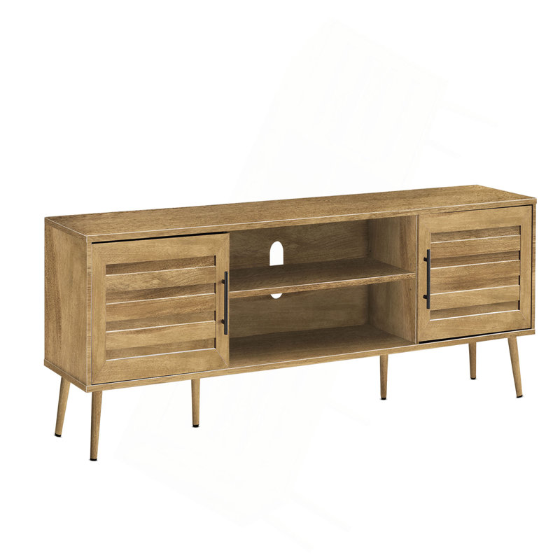 Tv Stand, 72 Inch, Console, Media Entertainment Center, Storage Cabinet, Living Room, Bedroom, Walnut Laminate, Transitional