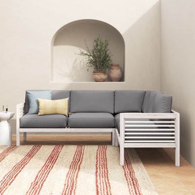 Torland 88 " W Patio Sectional with Cushions