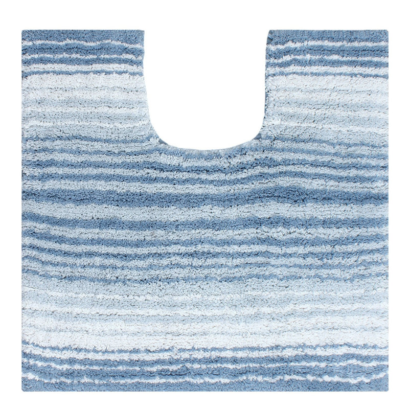 Tapis en U lavable à la machine 100% coton de la collection Gradiation, Bleu