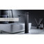 Single Handle Waterfall Bathroom Vessel Sink Faucet High Arc Vessel Faucet in Stainless Steel Matte Black