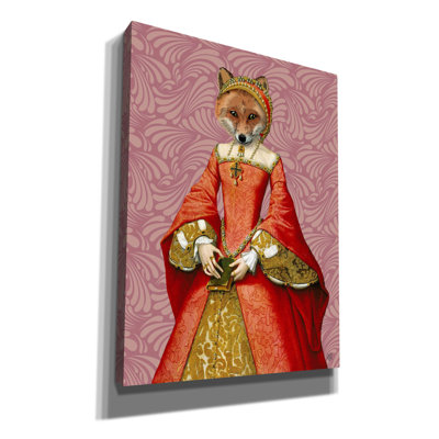 'Fox Queen' by Fab Funky, Canvas Wall Art