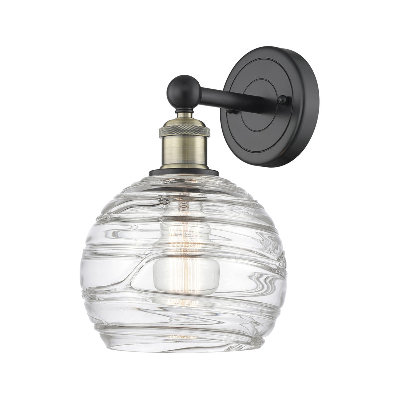 Essex Steel Armed Sconce, Black Antique Brass