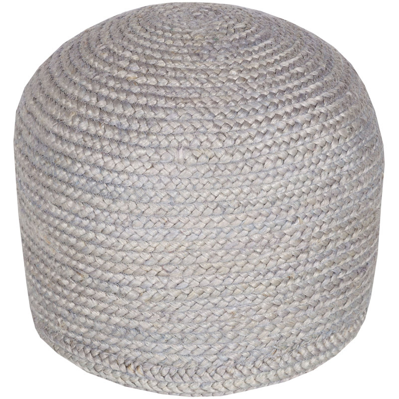 Rodriguez Upholstered Pouf, Medium Grey