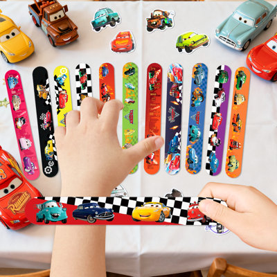 Cars Party Supplies  40pcs Cars Slap Bracelets  50pcs Cars Birthday Stickers