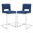26” Velvet Upholstered Counter Height Bar Stool-381336840-349138313