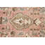 Tapis de couloir kurde antique de luxe en laine rose - parfait pour la décoration de couloir